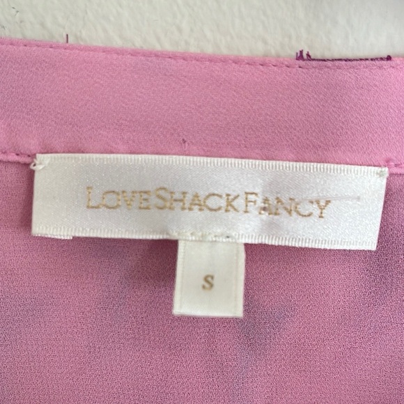 LoveShackFancy “Dionne” top in millennial pink star S - Picture 4 of 5